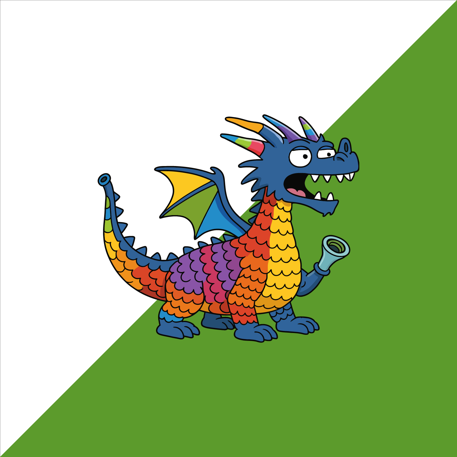 Colorful Dragon Bong