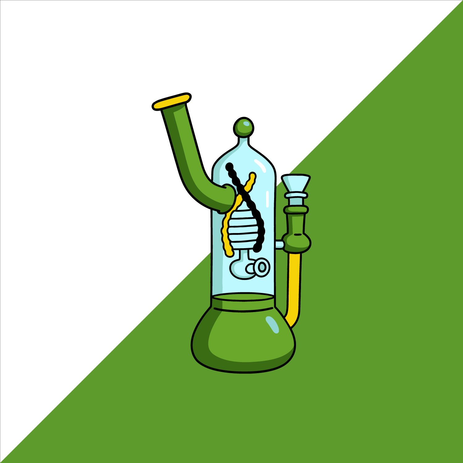 DNA Strand Glass Bong
